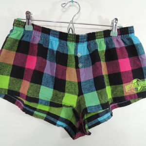 Universal Studios Womens Flannel Mini Shorts XL